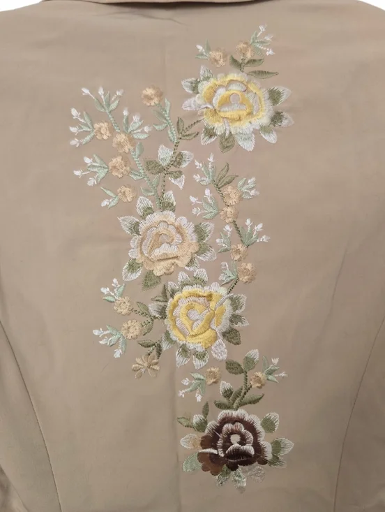 Y2K Yank American Embroidered Floral Blazer Jacket Cottagecore Boho 5/6 - Picture 8 of 8